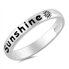 You Are My Sunshine Sun Ring .925 Sterling Silver Fashion Band Sizes 4-10 NEW