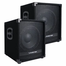 Sound Town 2-Pack 12" 2800W Powered PA DJ Subwoofer w/ 3" VC (METIS-12SPW-PAIR)