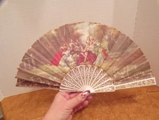 VTG Folding Fan Victorian Ladies