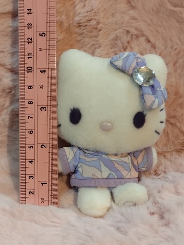 Rare! Hello Kitty x Rady Purple 4" Plush Doll Keychain Pre-owned VG Cond. - Picture 2 of 12