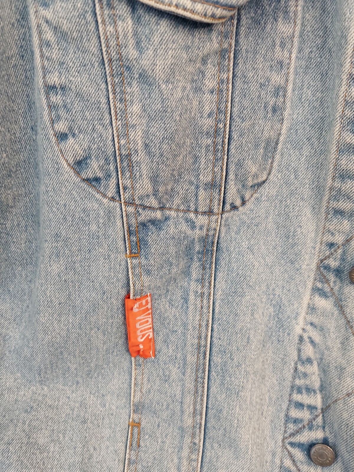 Vintage Et Vous Robot Patch Oversized Denim Jacket Rare FRANCE image 8