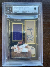 DEVIN BOOKER 2015-16 PANINI BLACK GOLD ROOKIE JERSEY AUT0 #12 RATED ROOKIE BGS9