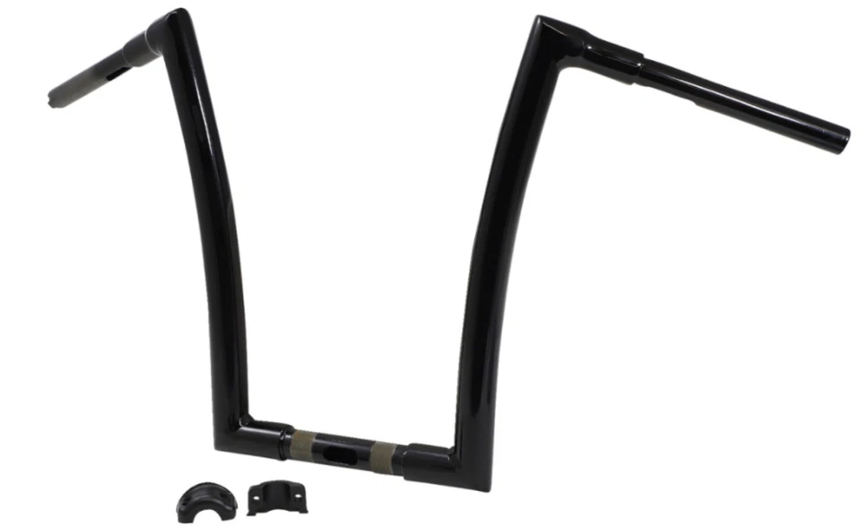 Todds Cycle - 0601-5735 - 1-1/2 pulgada. Manillar de tira, negro brillante Foto 2 de 2