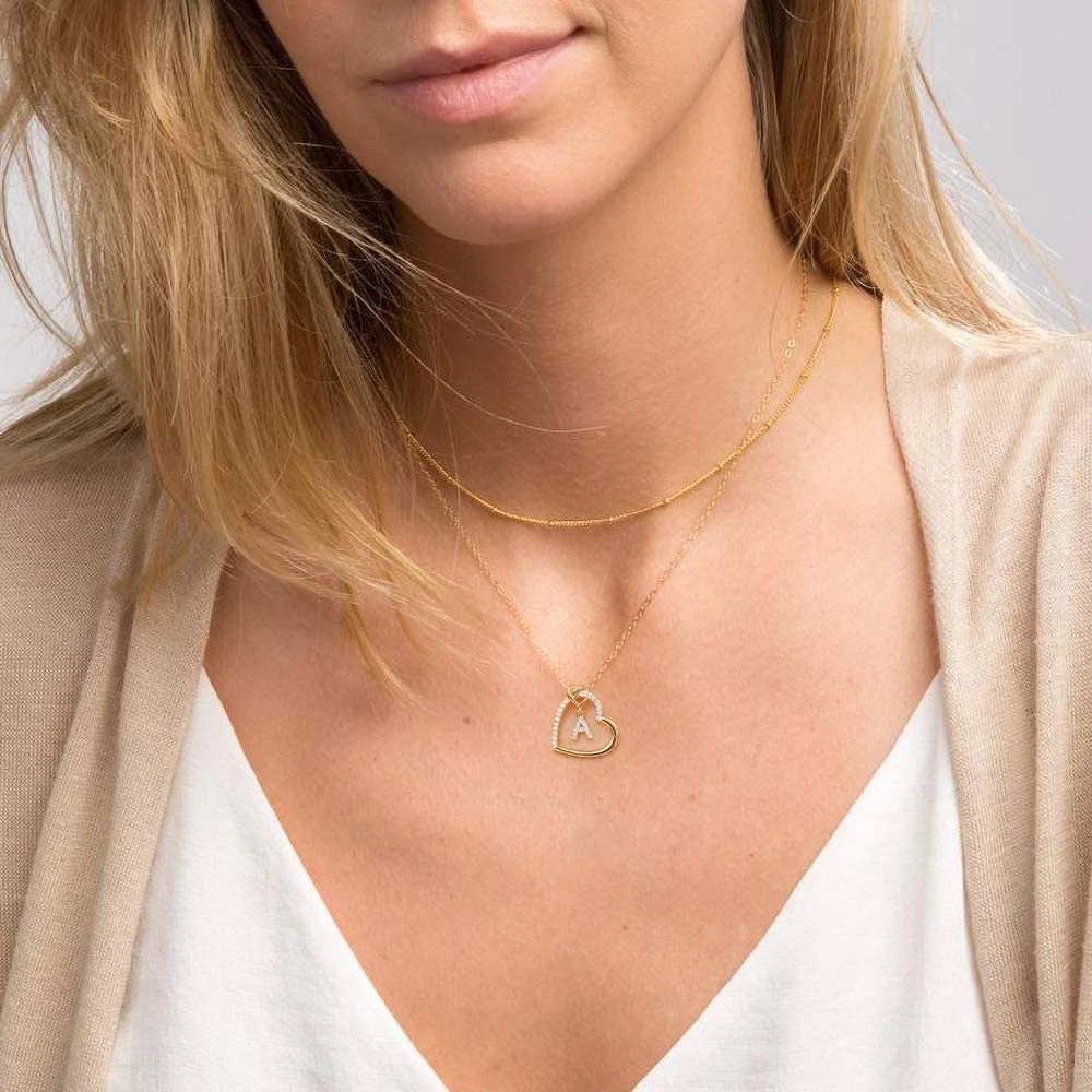 Mothers Day Gifts for Mom from Daughter Heart Initial Necklaces for Teen Girls