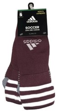 Adidas Soccer CopaZone OTC Socks 1 Pair Youth 13C-4Y Maroon White Logo Climalit