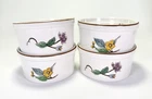 WOODHILL RAMEKINS Purple & Yellow Floral Bakeware ~ Set of 4