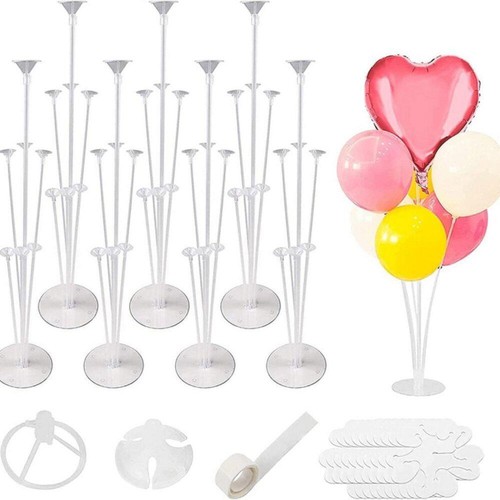 7 Sets Balloon Stand Kits, Balloon Holder for Table