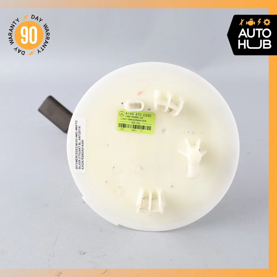 Filtro de combustible izquierdo Mercedes W166 ML63 AMG 12-19 unidad de envío de nivel de bomba de gas OEM Foto 3 de 4