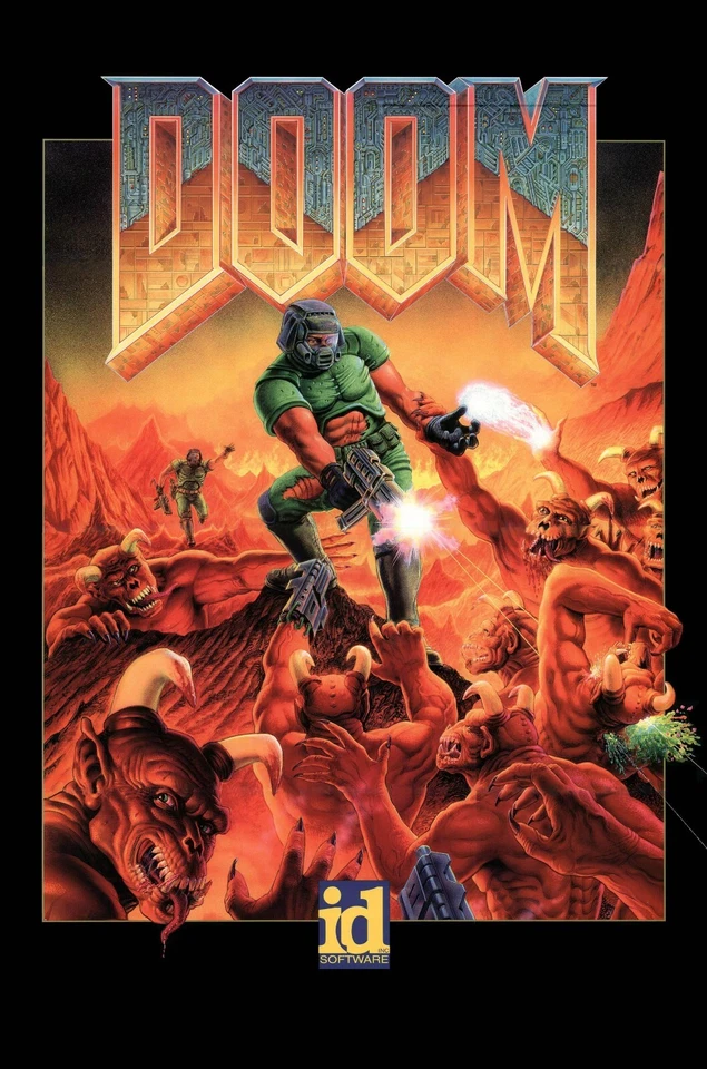 Doom Hell On Earth Video Game Poster Game Art Print id Software Reprint 12x18