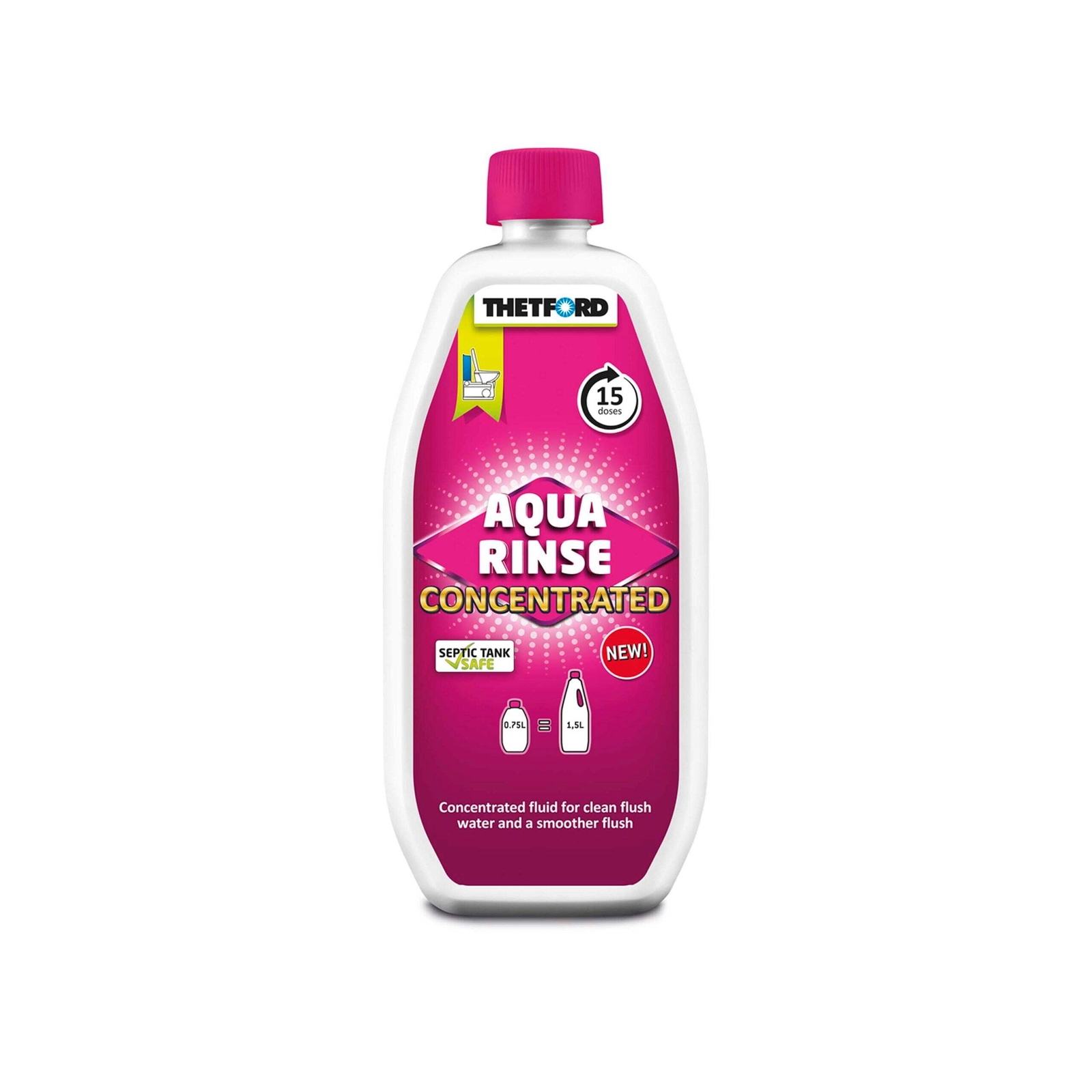 Thetford Aqua Rinse Concentrated Cassette Toilet Fluid 750ml Caravan Motorhome