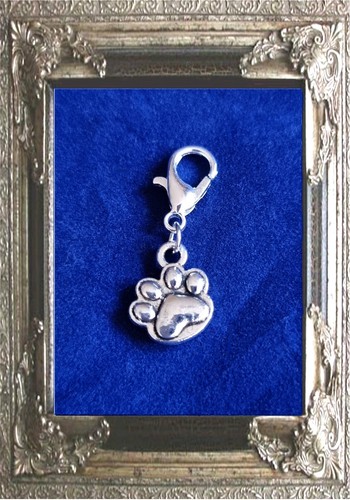 CHARM ANHÄNGER PFOTE KNOCHEN HUNDEPFOTE HUNDEKNOCHEN silber f.ARMBAND und KETTE - Bild 2 von 4
