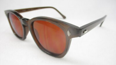Pentax Hoya Sunglasses Retro Horn Rim 60's Style Brown Amber Hi