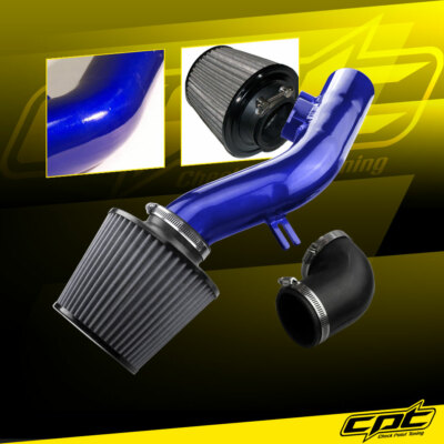 For 08-10 Pontiac G6 2.4L w/o Air Pump Blue Cold Air Intake + Black Filter Cover