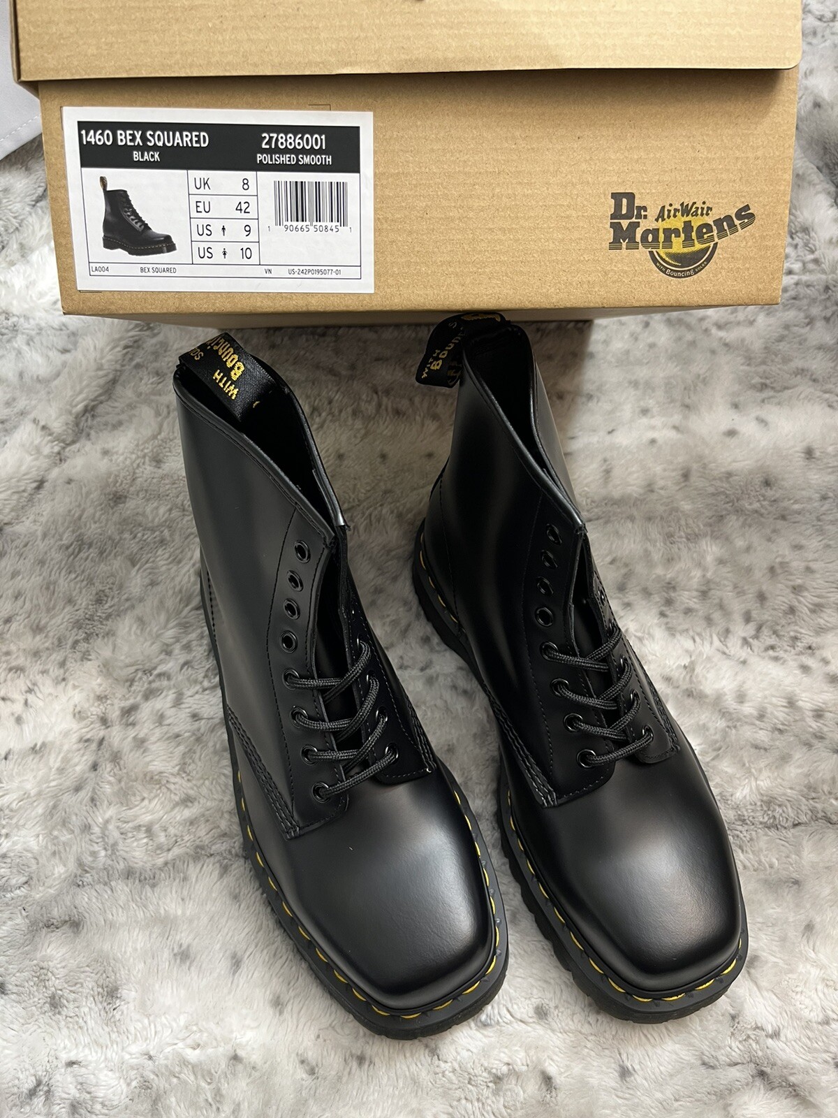 DR. MARTENS 1460 BEX SQUARED TOE LEATHER LACE UP BOOTS MSRP$200 UNISEX ...