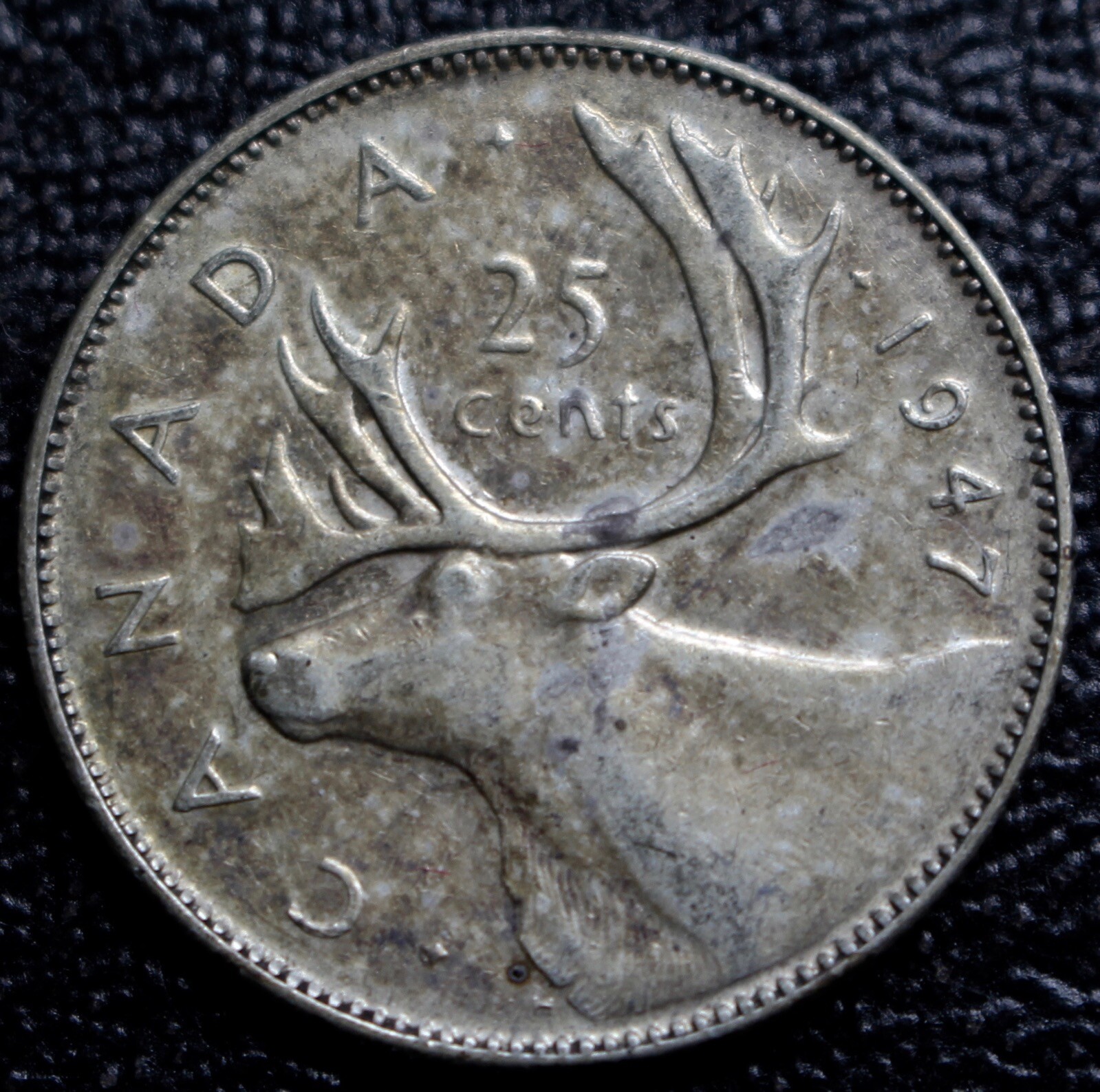 OLD CANADIAN COIN 1947 25 CENTS 800 SILVER George VI EBay