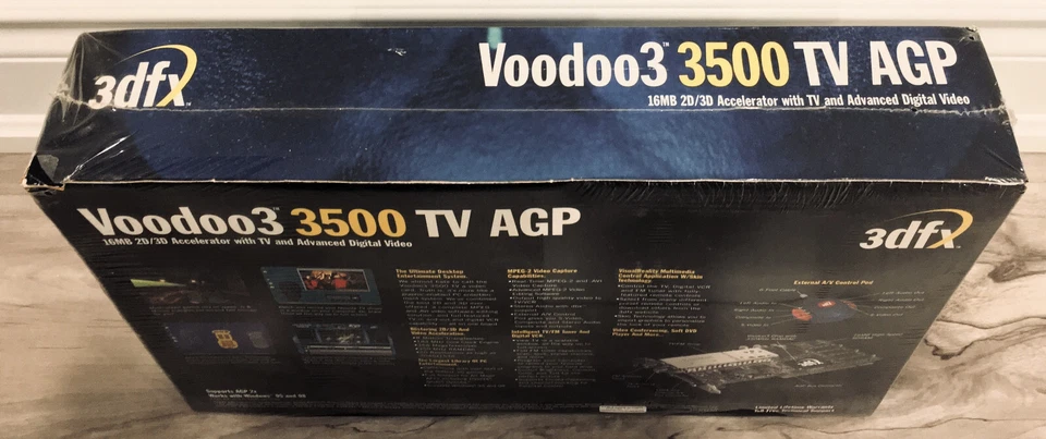 3dfx Voodoo3 3500 TV AGP 16MB Graphics Card [V3T416] (Sealed, New in Box) - Image 2 of 4