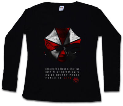 WESKER UMBRELLA DAMEN LANGARM T-SHIRT Resident Corporation Corp Evil Logo Dead