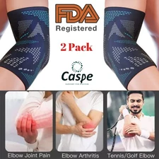 2 Pack Elbow Support Brace Compression Sleeve Joint Gym Arthritis Arm Joint Pain