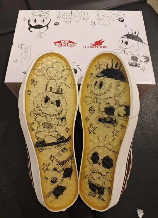 Vans SK8 x The Monsters Labubu Suede Mid Brown Orange VN000BWEDFO