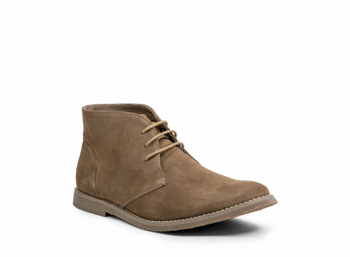 Steve Madden Charcoal‎ Grey Perforated Chukka Boots Lace Up Ankle Desert Shoes ESTEBAN Grey Lace-Up Perforated Oxford Men main image 2
