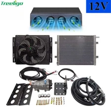 12V Under Dash Car Air Conditioner Electric AC Compressor Evaporator 12000BTU