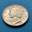 1943-S, US🇺🇸 MERCURY dime, Low-mintage, 90% Silver, XF/AU condition, FREE SHIP