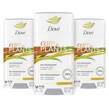 Dove Care By Plants Lemongrass Deodorant Aluminum Free 3 Pack 24 Hour Protection