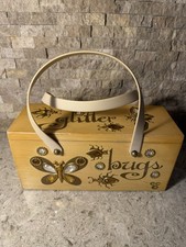 Vintage RARE Yellow 1960  s Enid Collins of Texas Glitterbugs Wooden Box Purse