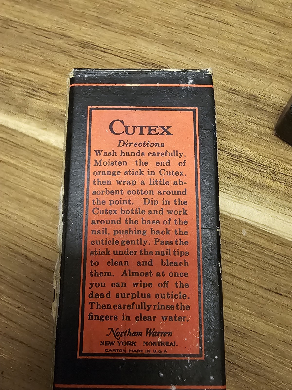 Vintage Cutex Nail Caddy Set Cuticle Paste Polish Vanity Set Pink And Black Box