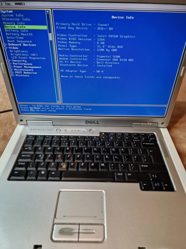 Dell Inspiron 6400 Laptop 15.4" IP Dual Core 1.73GHz 1GB RAM For Parts Read Desc - Image 4 of 4