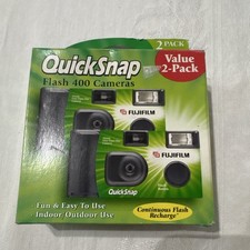 Fujifilm QuickSnap Flash 400 Cameras 2-Pack, 27 Exposures, Green/Black