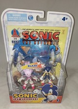 Sonic Hedgehog & EXCLUSIVE BLAZE figure Jazwares Archie Comic Book #218 pack NEW
