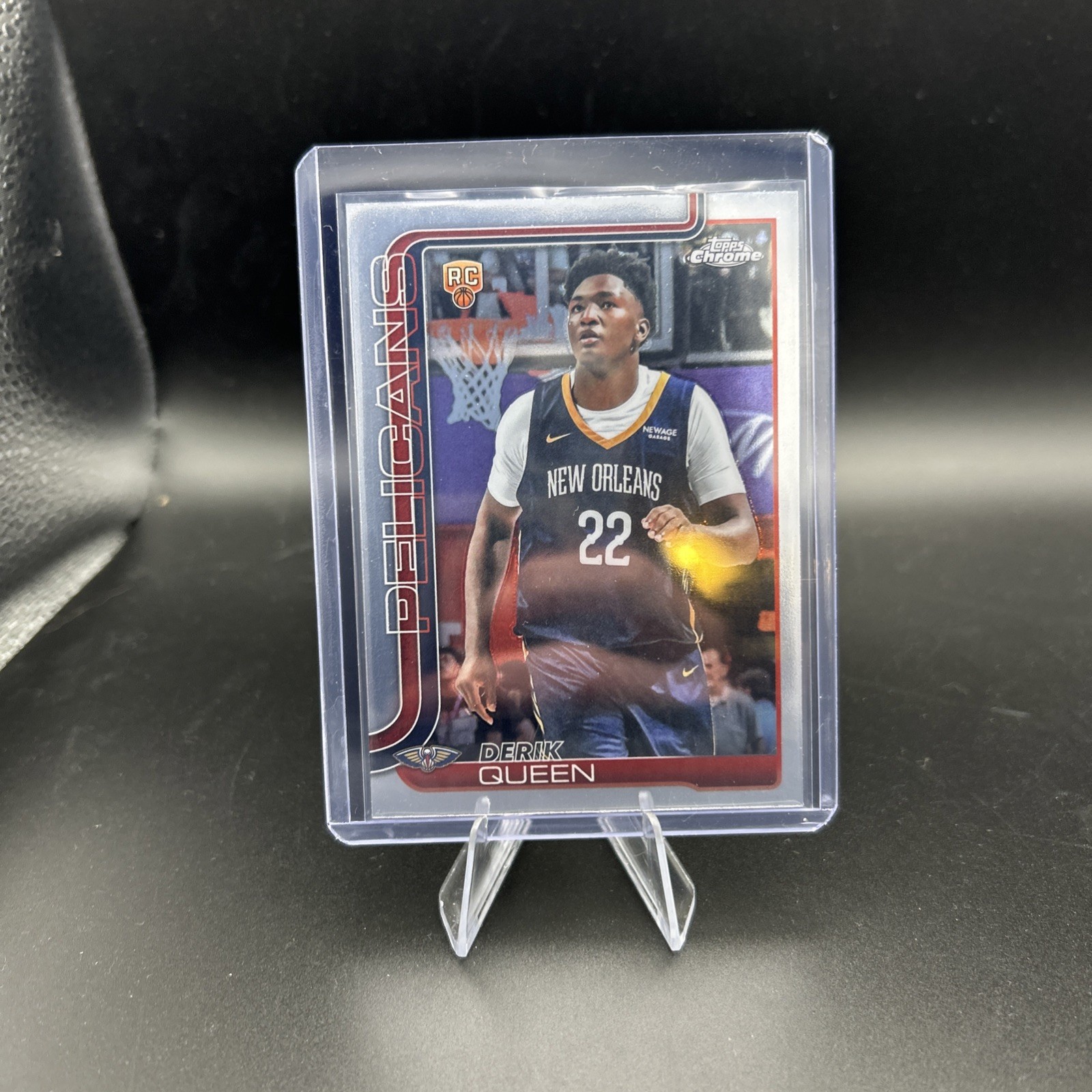 2025-26 Topps Chrome #263 Derik Queen Rookie New Orleans Pelicans
