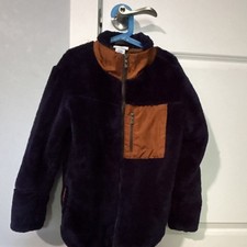 Tommy Bahama Boy&rsquo;s Navy/Brown Full Zip Lined Stand-Up Collar Jacket, L