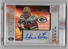 2020 Panini Illusions Football Ahman Green Stadium Legends Autographs Blue 32/50