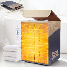 Towel Warmer 40L,Foldable Towel Warmer Bucket with 4 Ring Heating Modes,30/60/90