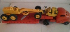 1950's Hubley Low Boy Tractor Trailer With Road Grader And Steam Roller !!