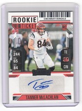 2024 Panini Contenders Tanner McLachlan Rookie Ticket Auto Cincinnati Bengals RC