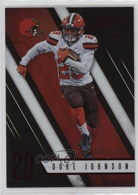 2016 Panini Absolute Spectrum Red /100 Duke Johnson #19 10k8