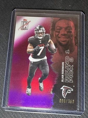Topps Signature Class Bijan Robinson Falcons Pink Holo #4 Numbered /250