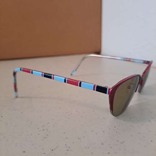 Wittnauer Sunglasses Raina Brown/Red Cat Eye *FRAMES ONLY T-34 - Picture 3 of 10