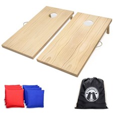 GoSports 4 x 2 ft Classic Wooden Cornhole Board Set - Portable Bean Bag Toss Gam