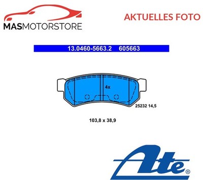 SATZ BREMSBELÄGE BREMSKLÖTZE ATE 130460-56632 P FÜR CHEVROLET LACETTI,NUBIRA