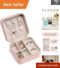 Chic Travel Jewelry Box - Compact Pink Organizer for All Your Accessories