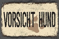 Blechschild 30X40 Cm Vorsicht Hund Schild Deko Geschenk Schild
