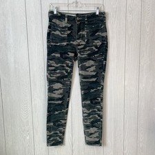 Pilcro Anthropologie High Rise Skinny Camo Pant Cords Size 26