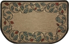 35″X22″ Extra Large Half round Fireproof Fireplace Mat Hearth Area Rug - Fir