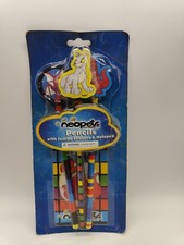 Vintage 2004 Neopets Pencils w/ Jumbo Erasers 20 Sheet Notepad