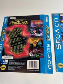 Space Ace SEGA CD Manual & Cover Art ONLY Authentic w Reg Card Good
