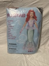 NEW Spooktacular Creations Girls Mermaid Costume, Kids Mermaid Size Medium 8-10